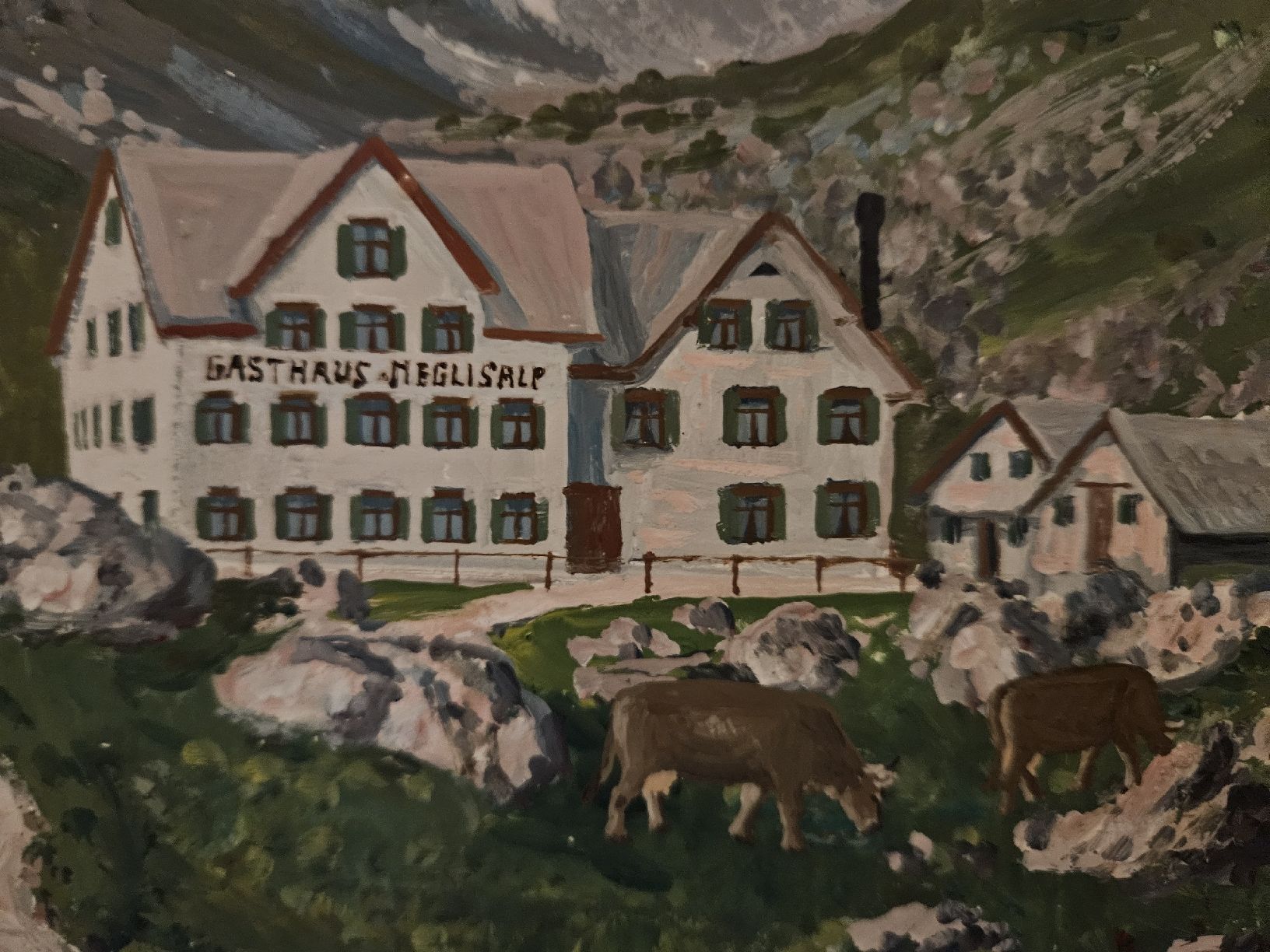 Dipinti: gemälde appenzell vetsch 1961 – Usato da Schwellbrunn venduto da Rosaroterpanter 2