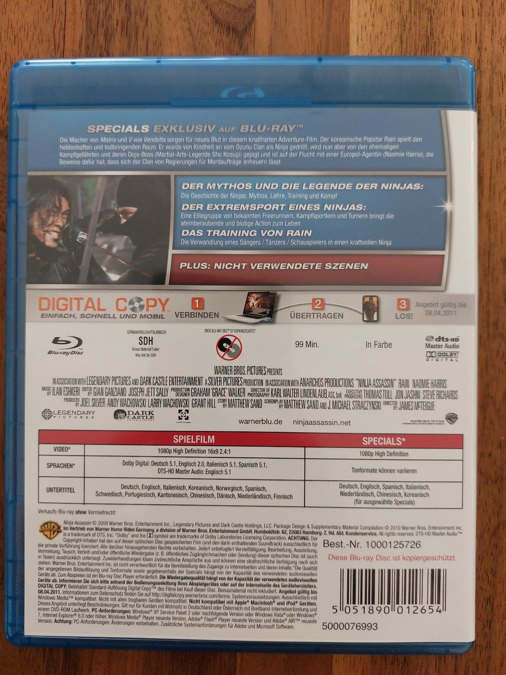 Alle DVDs: Blu Ray - Ninja Assassin – Gebraucht aus Rheinfelden von Onyx74 1
