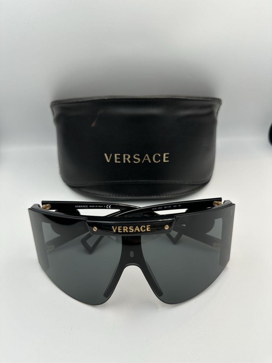 Versace Occhiali & Lenti: Versace Sonnenbrille Oversize Schwarz mit Wechselgläser – Usato da Schwende venduto da weesli 1