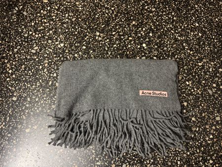 Acne studios grey wool scarf 80cm x 180cm