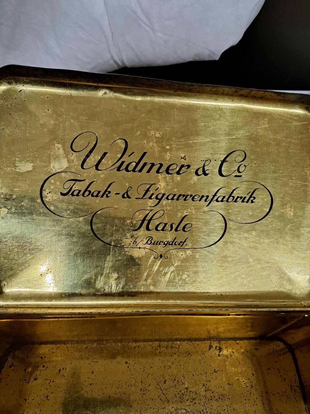 Tabak: Antike Blechdose Widmer Tabak&Zigarrenfabrik Hasle – Gebraucht aus Grossdietwil von hufi10 3