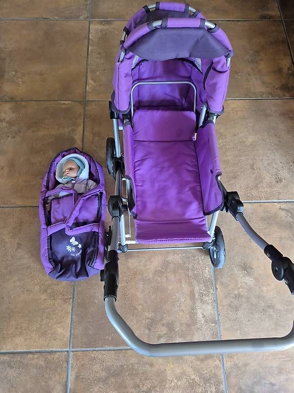 Puppenwagen: Kinderwagen mit Puppe – Gebraucht aus Hirschthal von tinek 2