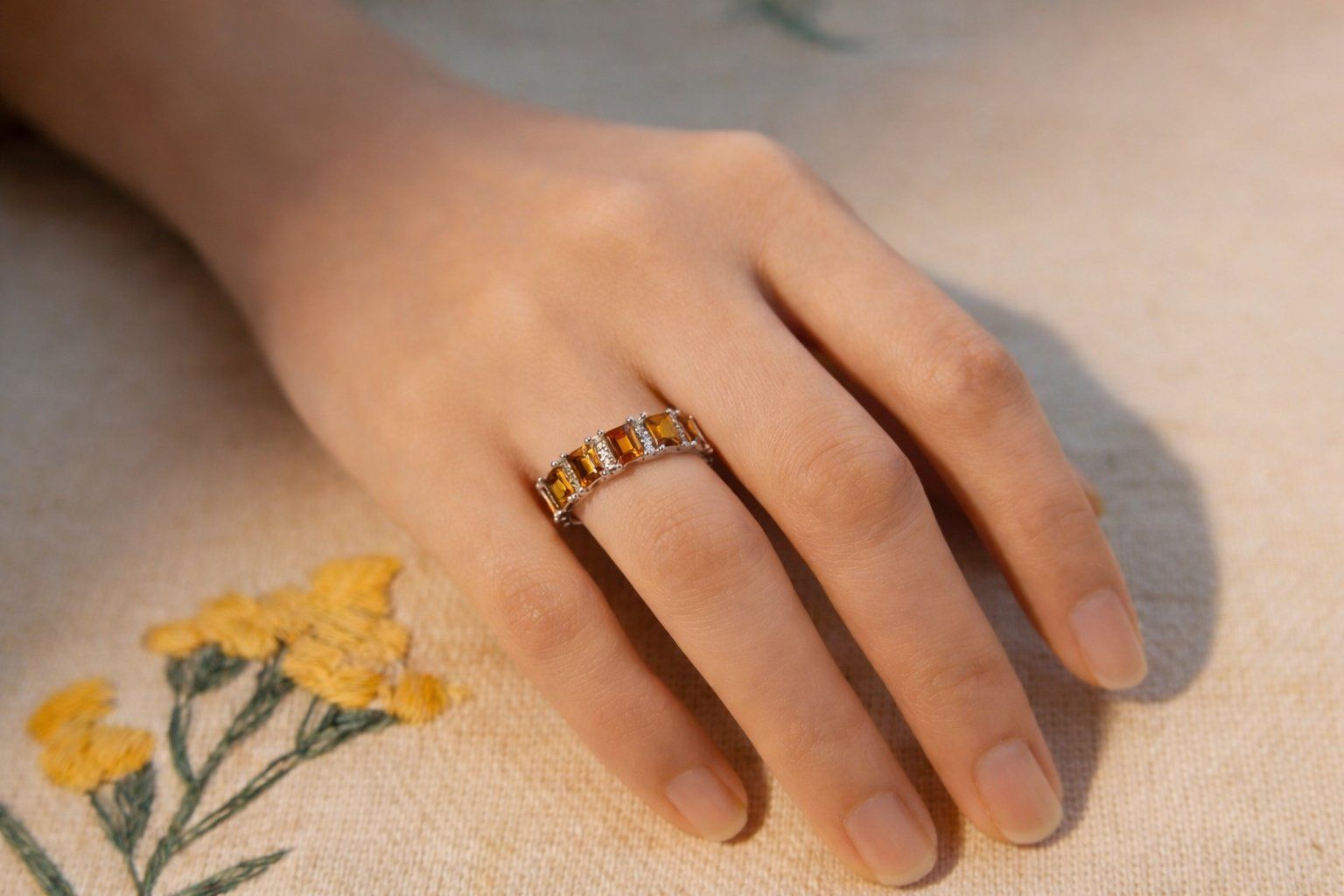 Anelli: NEW - S925 Citrine Ring (Adjustable) – Nuovo (secondo la descrizione) da Zürich venduto da cin_wcf6 6