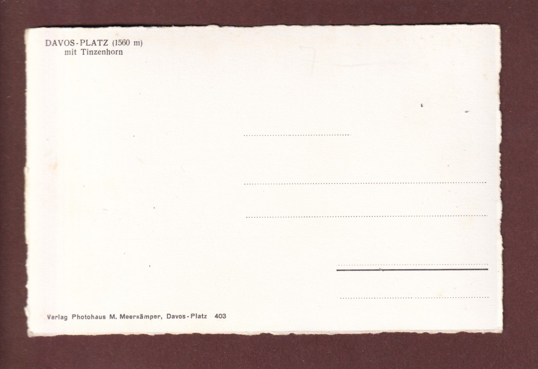Cartoline postali: DAVOS-PLATZ - Tinzenhorn – Usato da Pully venduto da nicecards 1