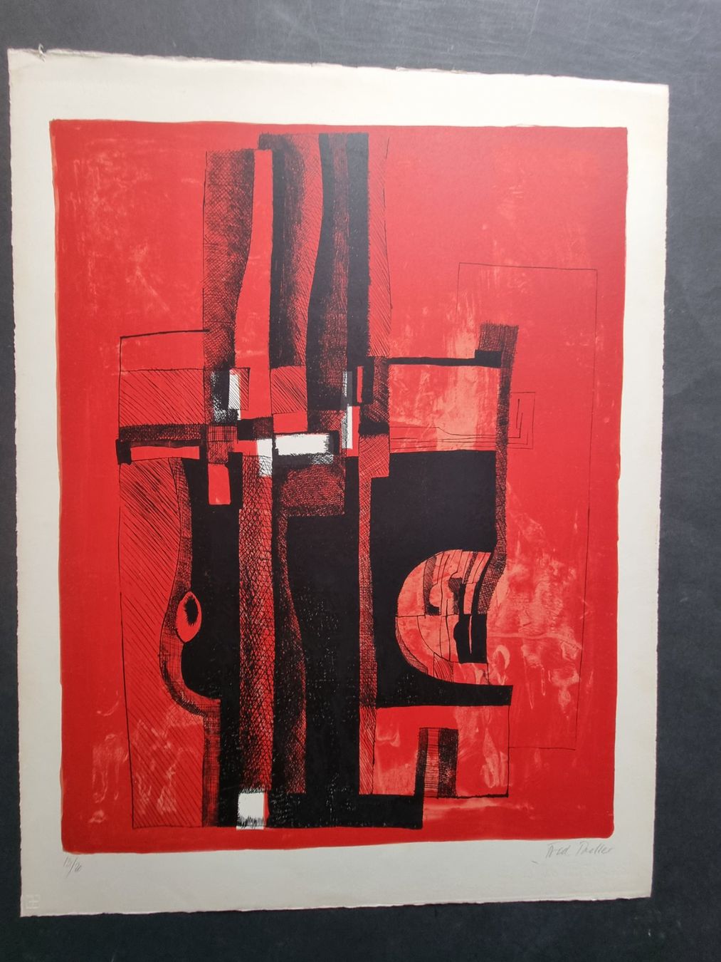 Grafica & Litografie: FRED TROLLER LITHOGRAPHIE SIGNIERT NUMMERIERT – Usato da Gersau venduto da grafik-kunst