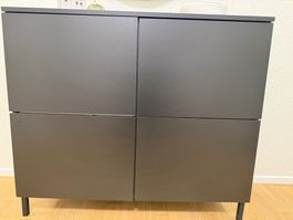Sideboard schwarz matt vier Fächer neu in Verpackung
