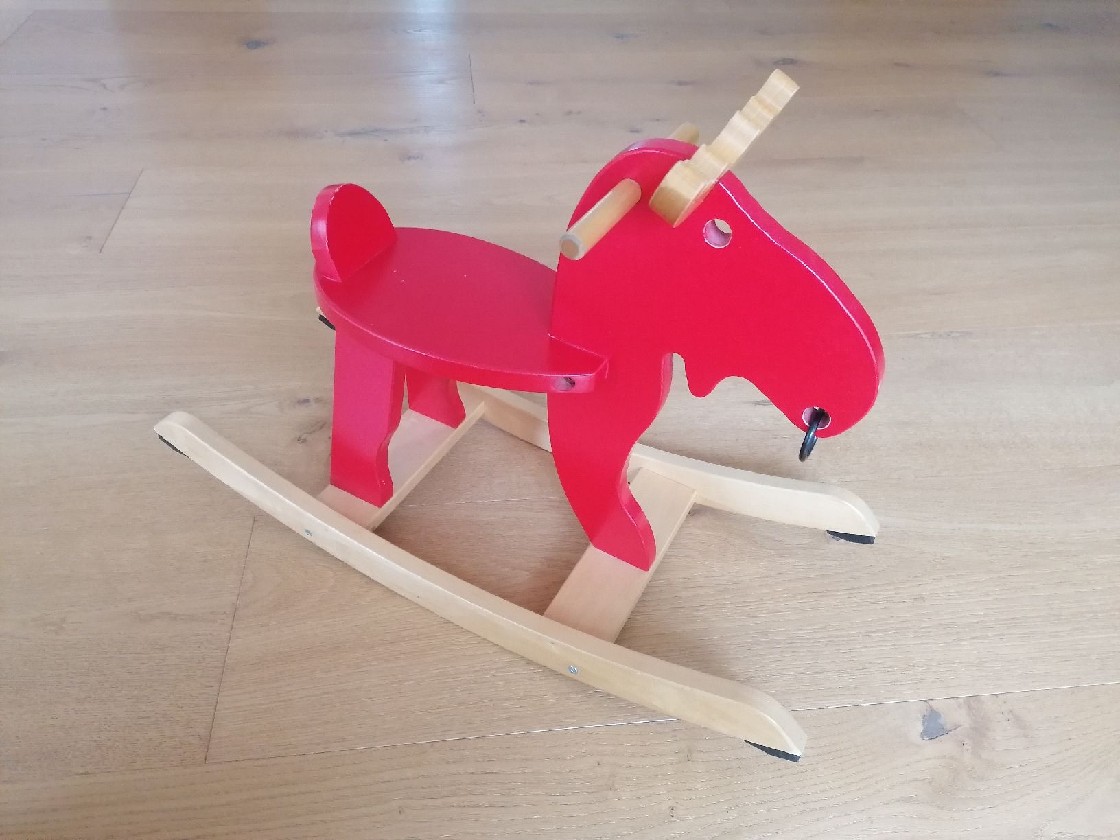 Ikea Giocattoli: Rotes Schaukelpferd/-Elch aus Holz – Usato da Domat/Ems venduto da anj_dt2f 1