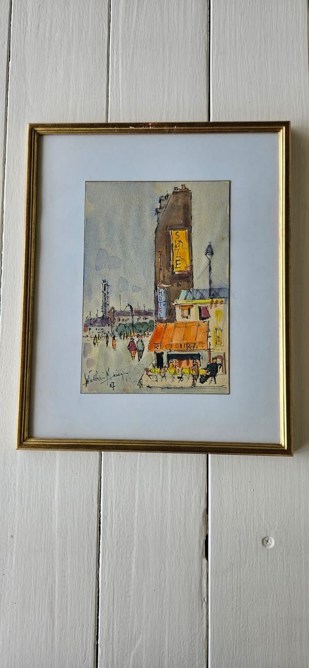 Dipinti: Paris, Gruppe von 3 Original Aquarellen – Usato da Ballwil venduto da hei_yh7b 2