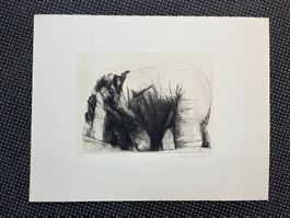 Radierung von Michael Schoenholtz 1967     (ID R4)