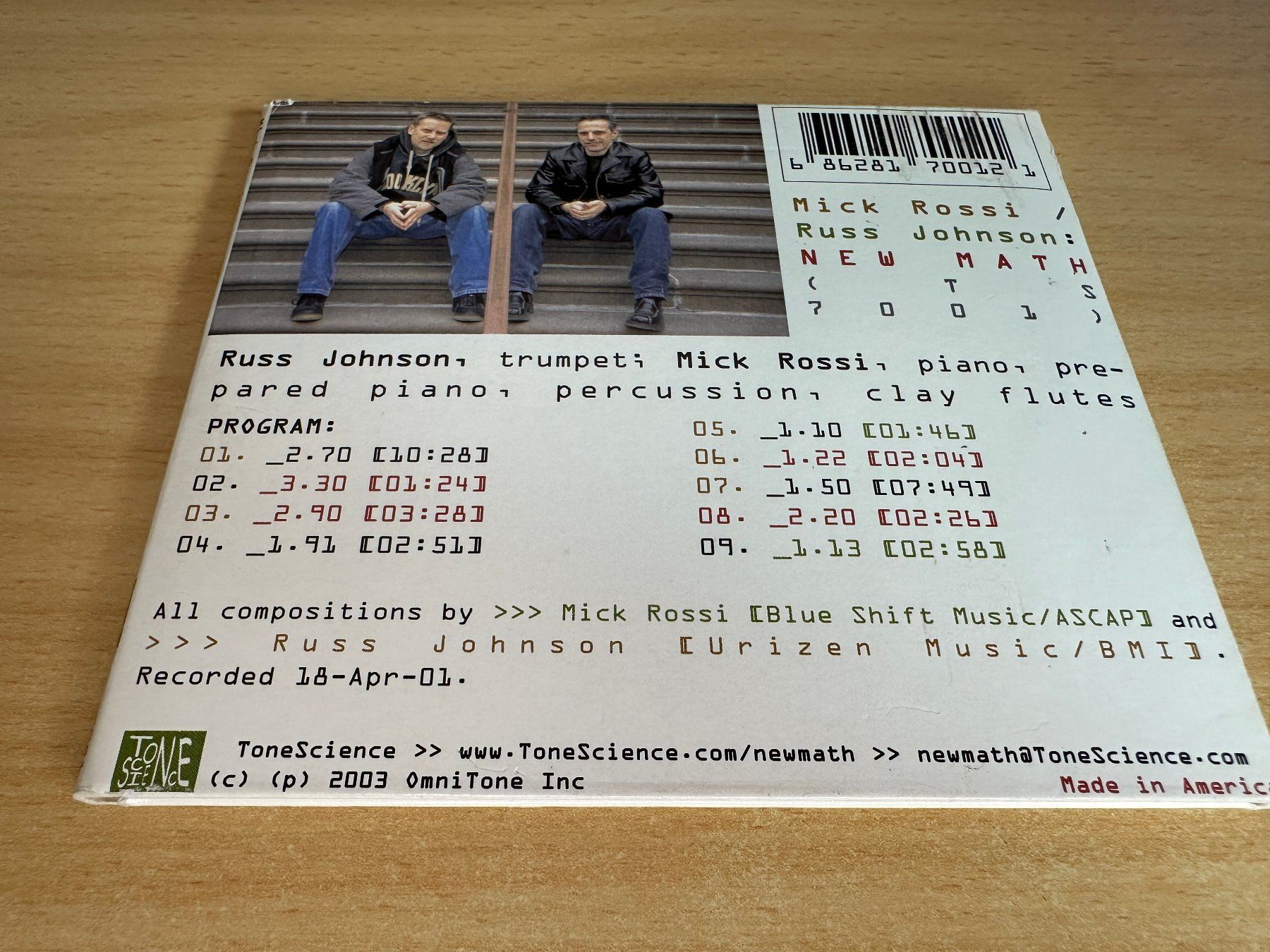 CD: Mick Rossi / Russ Johnson – New Math – Usato da Rikon im Tösstal venduto da Alpenmutz 1