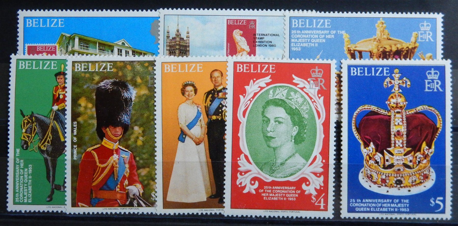 Alle Briefmarken: Belize Kat. 409-416 **1979 Kat. 32 Euro – Gebraucht aus Zürich von Muehlekauf