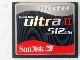 San Disk Compact Flash 512MB Memory Vintage Digitalkamera