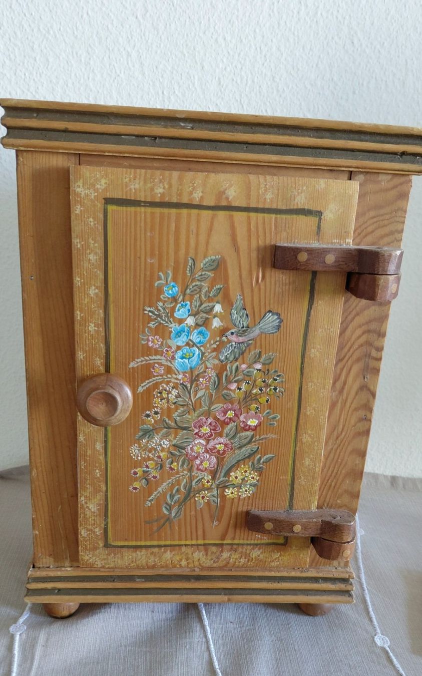 Pots: Vintage Holz Schmuckbox mit Schweizer Bauernmalerei – D'occasion à Horgen par zur_jq85 8