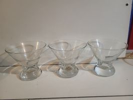 6 Dessertschalen aus Glas transparent guter Zustand
