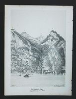 Vitznau Felssturz Tonlithographie 1879