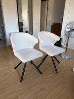 6 Esszimmerstühle weiss mit Metallfuss