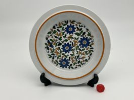 Stylischer Suppenteller Langenthal 1975 Blaue Blumen