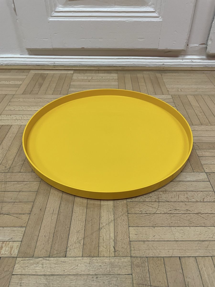 Piatti di portata: Rundes 70s Design Tablett Crayonne Kunststoff Serviertablett – Usato da Zürich venduto da Vintagewiesel 3