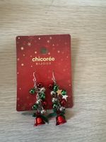 Ohrringe chicoree Weihnachtsglocken rot grün neu