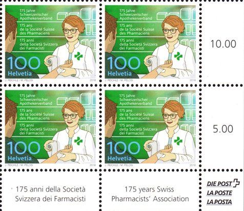 Tutti i francobolli: Viererblock Apothekerverband** – Nuovo (secondo la descrizione) da Dottikon venduto da haeusibuh5