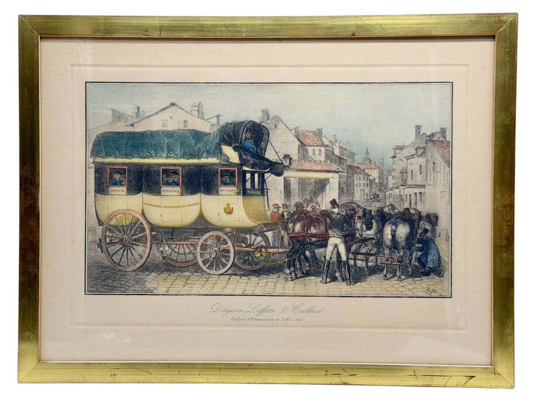 Stiche: Gravure ancienne Diligence Laffitte et Caillaud 1825 – Gebraucht aus Morges von MeeBee 8