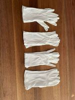 4 Paar weisse Stoffhandschuhe Gr. 10 Baumwolle neu