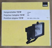 Halogenstrahler 150W schwarz IP44 neu ovp
