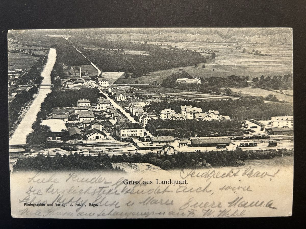 Cartoline postali: Landquart GR Bahnhof 1905 Rar! – Usato da Fanas venduto da Alessio11