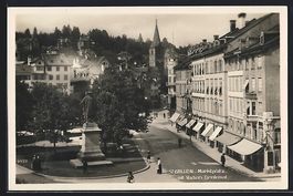 St. Gallen, Marktplatz mit Geschäften u