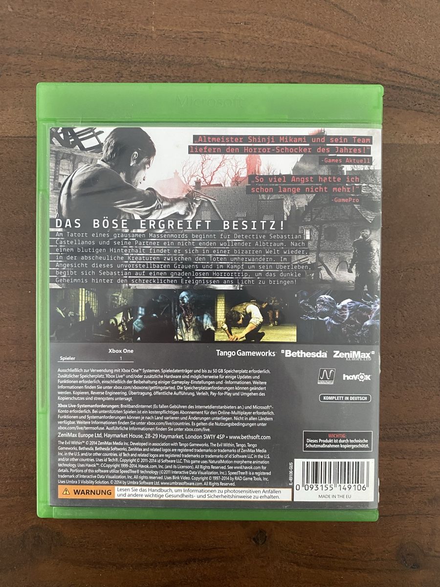 Microsoft Giochi: The Evil Within für Xbox One – Usato da Thunstetten venduto da Virus_33 2