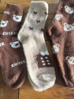 3x Kuschelsocken - flauschig weich-Wohlfühlen- Zeit für Dich