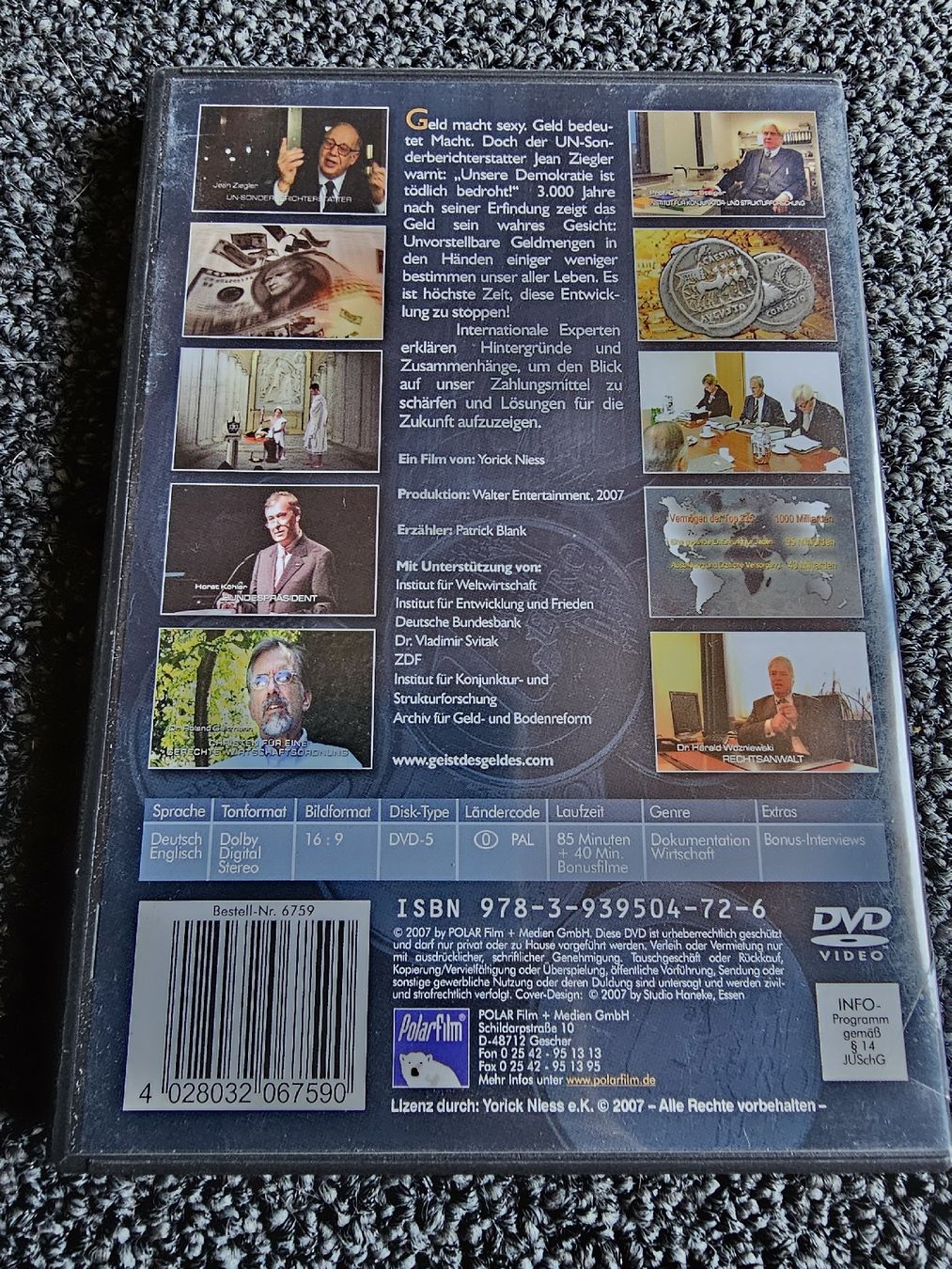 Tutti i DVDs: DVD Der Geist des Geldes (21429) – Usato da Ruswil venduto da jan_bxl5 1