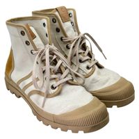 Baskets montantes Pataugas beige et blanc. Pointure 39