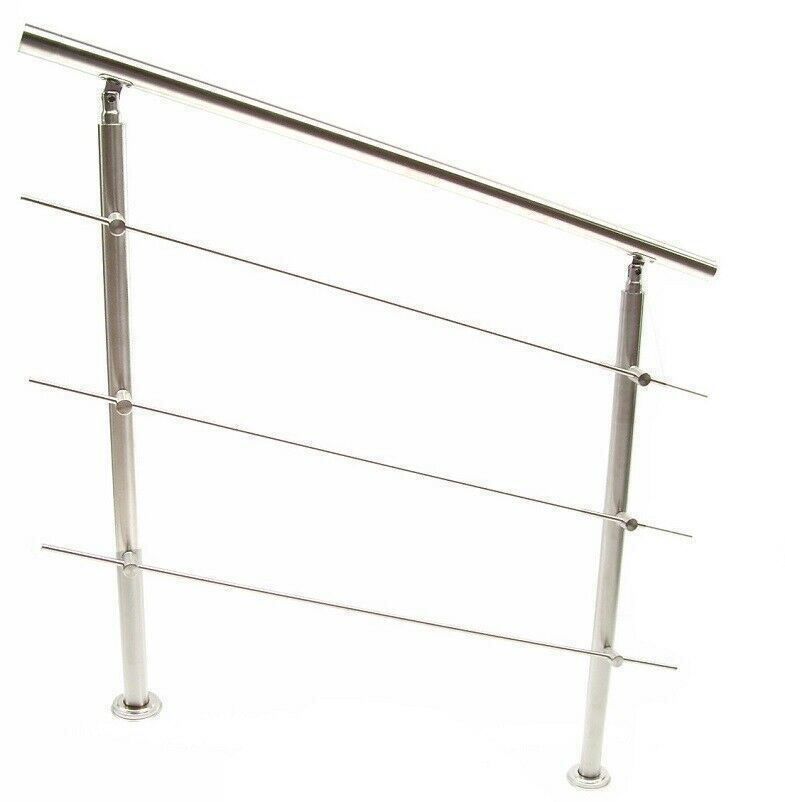 Ringhiere: 57202 - Edelstahl Treppengeländer 80cm - 3 Querstreben – Nuovo e nell'imballaggio originale da Wallenwil venduto da toesstal-vertrieb 4