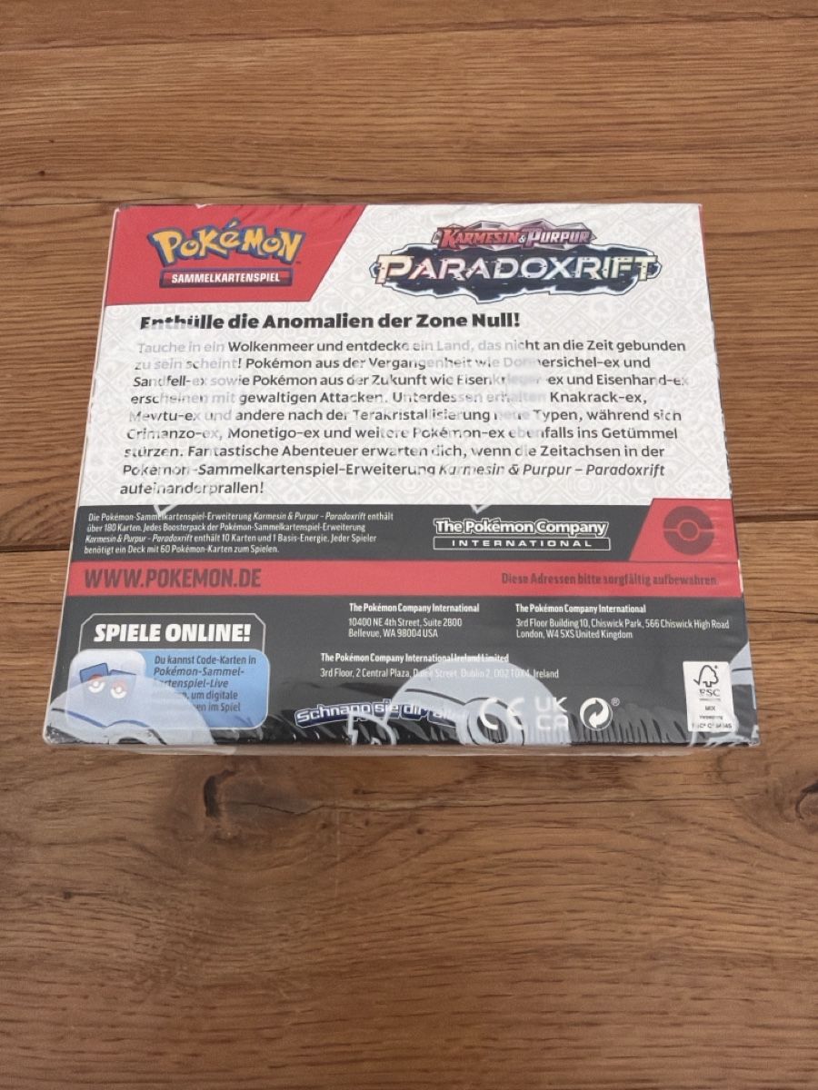 Pokémon Carte collezionabili: Pokemon Paradox Rift Display – Nuovo e nell'imballaggio originale da Amriswil venduto da AlpAde_ 2