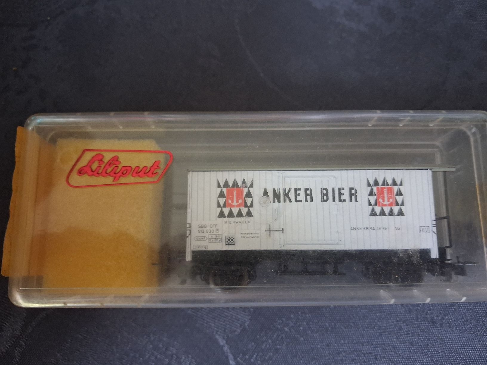 Liliput Modellini di ferrovie: Liliput Güterwagen Anker Bier  – Usato da Baden venduto da rumod01