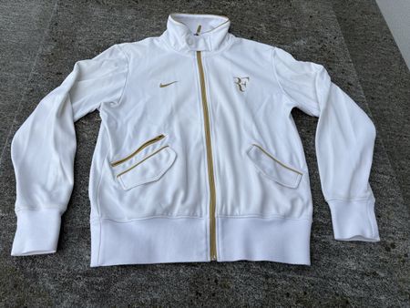 Gepflegte Trainingsjacke Wimbledon weiss Nike Roger Federer