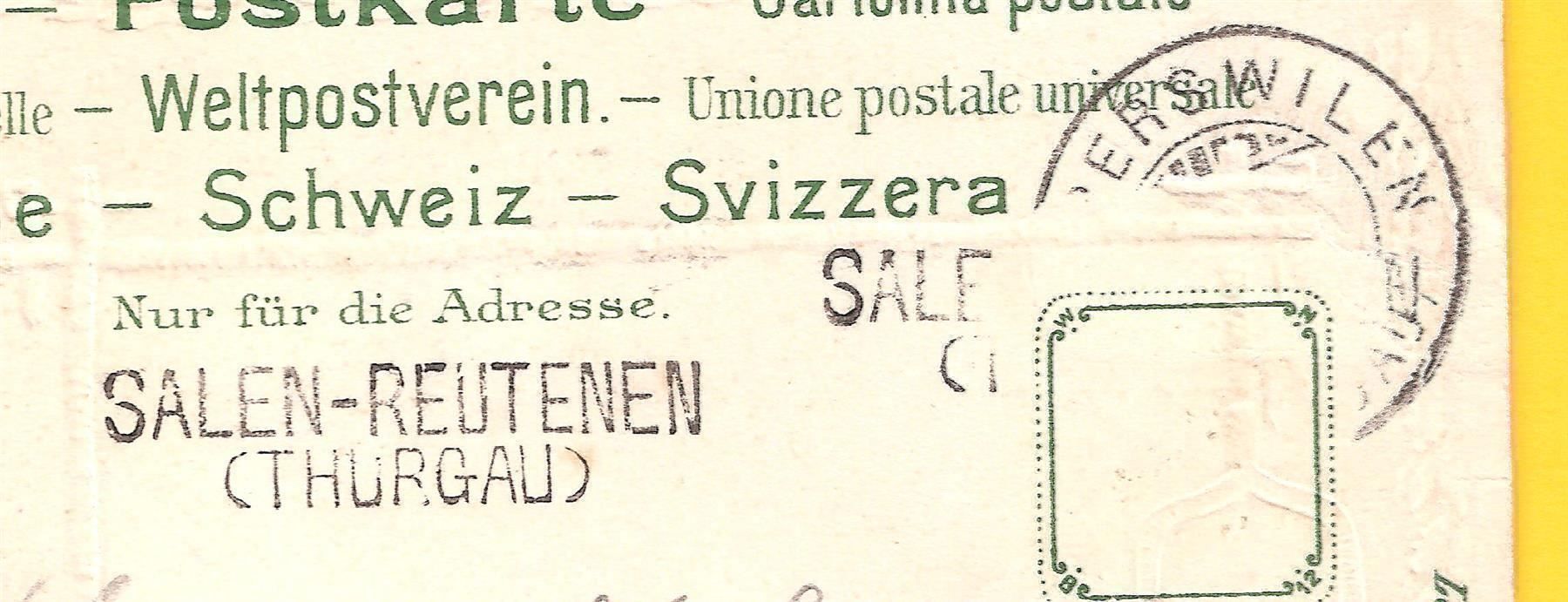 Ansichtskarten: 27.9.1911 St.Gallen Kaserne/Balkenstempel – Gebraucht aus Zürich von Hagliweg