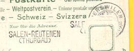 27.9.1911 St.Gallen Kaserne/Balkenstempel