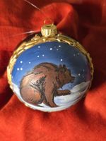Schweizer Handgemachte Weihnachtskugel mit Polarbär