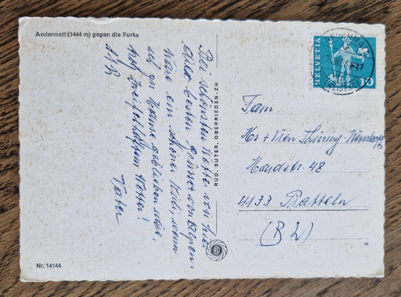 Cartoline postali: Andermatt 1966 – Usato da Ebikon venduto da Donar50 1