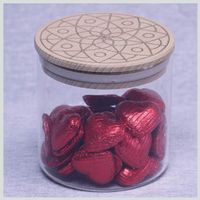 Mandala "Stern" - Glas mit Buchendeckel