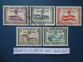 Österreich 1955 Nr. 1012-1016 gestempelt
