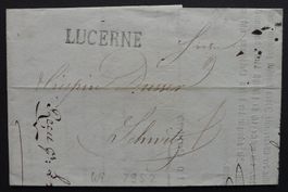 1819, Vorphila, von SOLOTHURN SO via LUCERNE nach SCHWYZ SZ