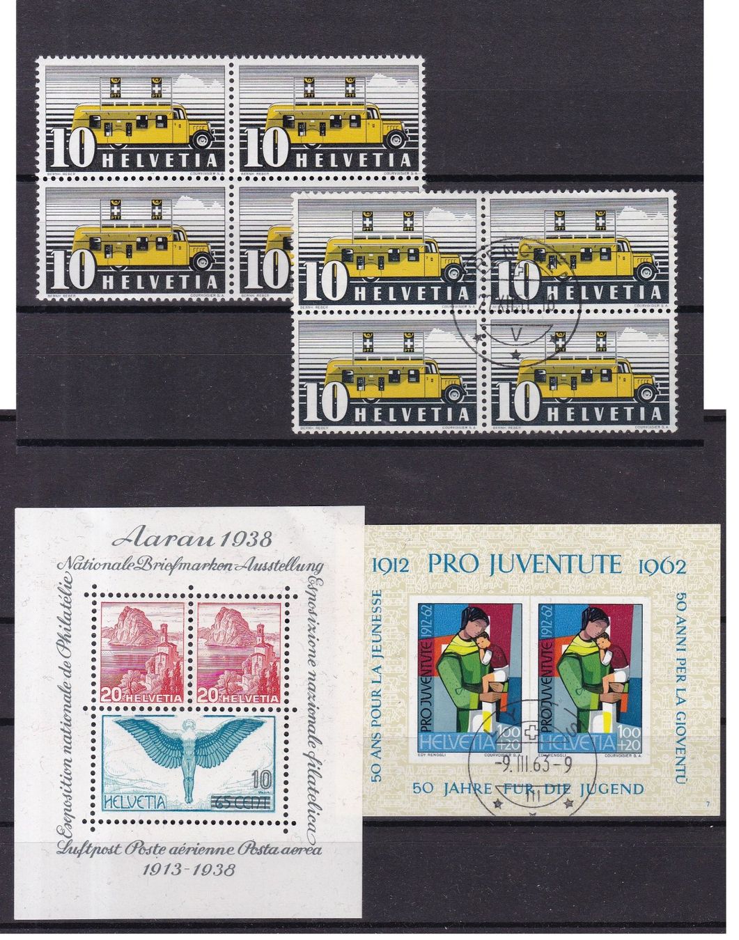 Alle Briefmarken: 12 Stk. CH Briefmarken-Steckkarten, bunt gemischt – Gebraucht aus Münchwilen AG von Nesar 1