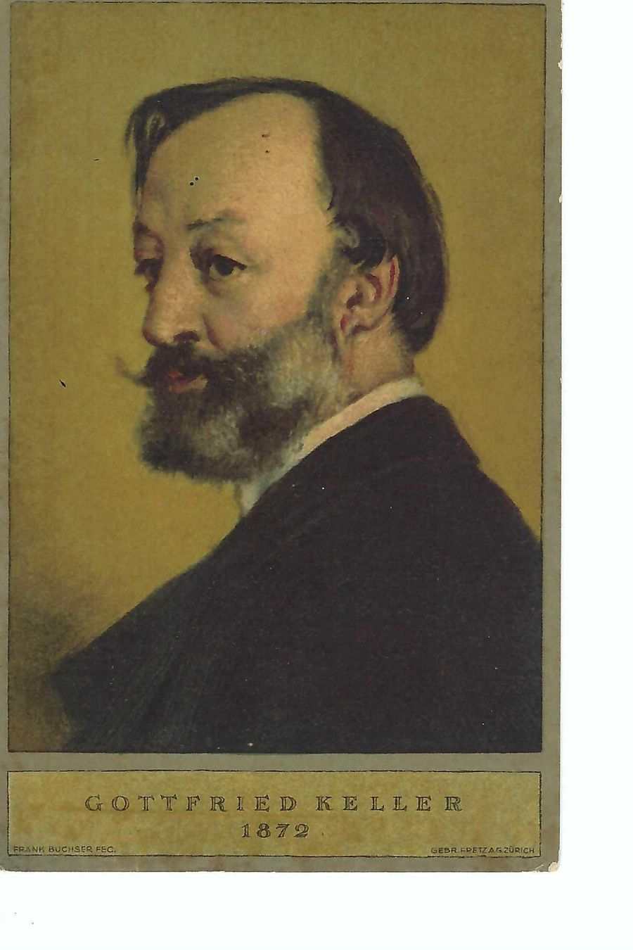 Cartoline postali: Bundesfeier Postkarte 1919 Gottfried Keller – Usato da Thun venduto da 44wart