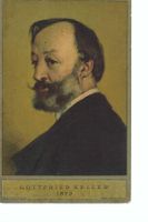 Bundesfeier Postkarte 1919 Gottfried Keller