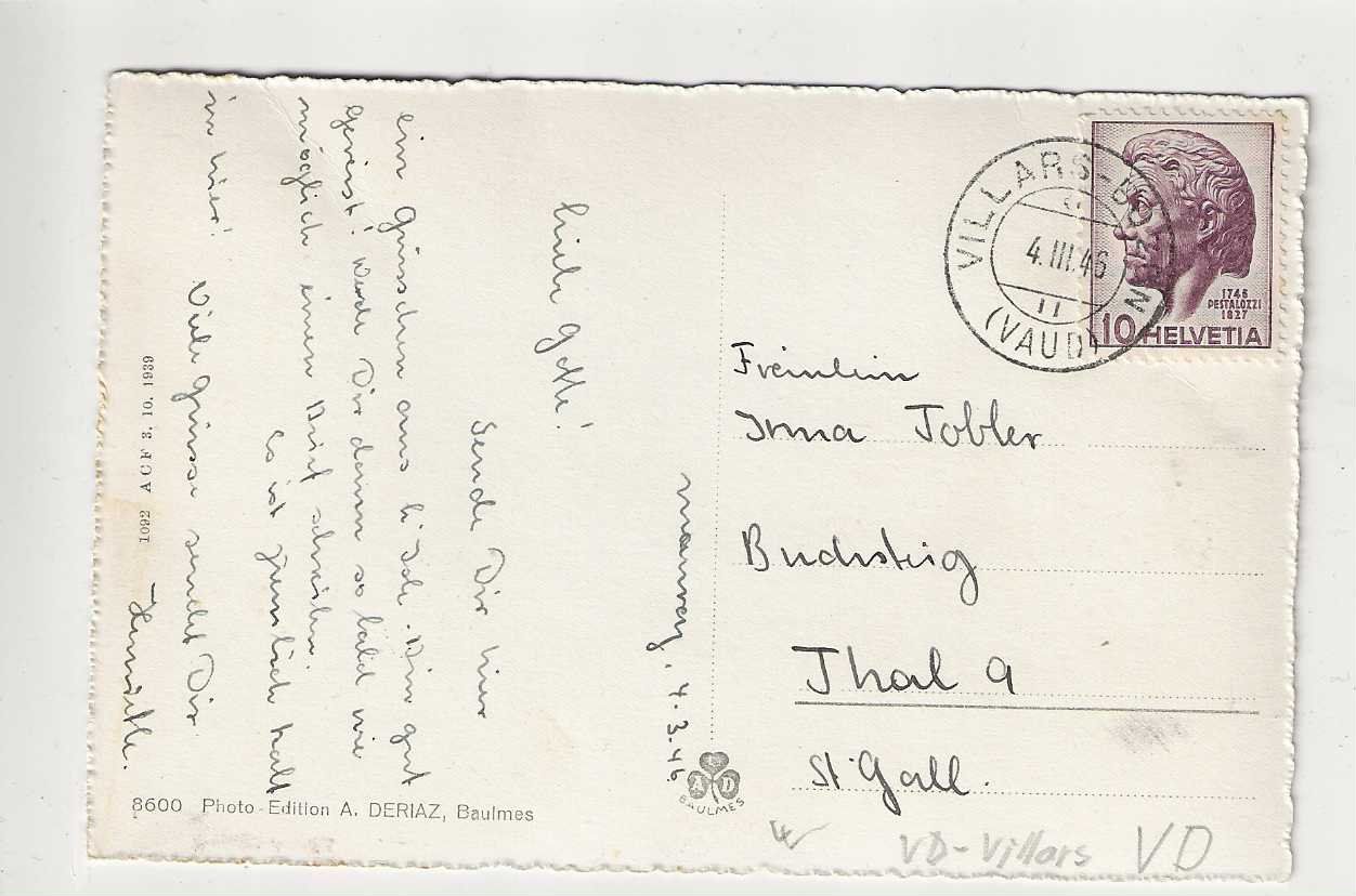 Cartoline postali: L'Isle, 1946 – Usato da Spiez venduto da Niesen20 1