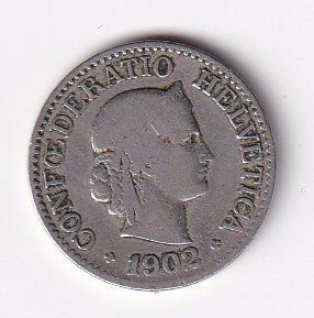 Tutti le monete: 10 Rappen 1902 rar – Usato da Neuchâtel venduto da karlpierrino