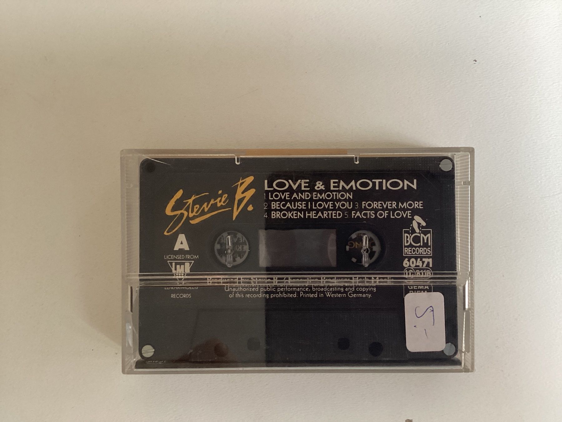 Musicassette: Stevie B. MC - Love & Emotions – Usato da Gutenswil venduto da Hamzian 1